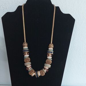 Vintage Assorted Chunky Beads Slider Necklace